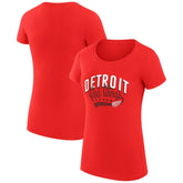 Detroit Red Wings G-III 4Her by Carl Banks Women's Super-Slim Fit Lightweight Filigree Logo T-Shirt – Red | US 200563465