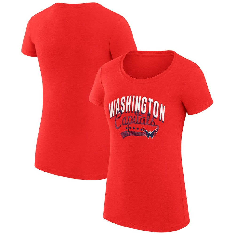 Washington Capitals G-III 4Her by Carl Banks Women's Super-Slim Fit Lightweight Filigree Logo T-Shirt – Red | US 200563471