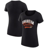 Anaheim Ducks G-III 4Her by Carl Banks Women's Super-Slim Fit Lightweight Filigree Logo T-Shirt – Black | US 200563472