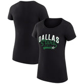 Dallas Stars G-III 4Her by Carl Banks Women's Super-Slim Fit Lightweight Filigree Logo T-Shirt – Black | US 200563477