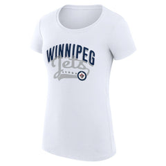 Winnipeg Jets G-III 4Her by Carl Banks Women's Super-Slim Fit Lightweight Filigree Logo T-Shirt – White | US 200563520