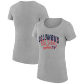Columbus Blue Jackets G-III 4Her by Carl Banks Women's Super-Slim Fit Lightweight Filigree Logo T-Shirt – Gray | US 200563528