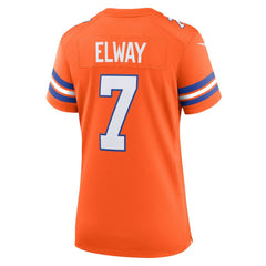 John Elway Denver Broncos Women's Mile High Collection 1977 Throwback Player Game Jersey - Orange Jerseys