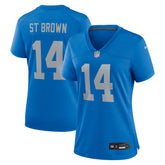 Amon-Ra St. Brown Detroit Lions Women's Alternate Game Jersey - Blue Jerseys