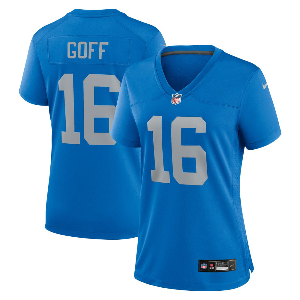 Jared Goff Detroit Lions Women's Alternate Game Jersey - Blue Jerseys
