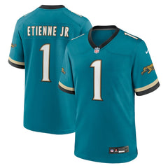 Travis Etienne Jr Jacksonville Jaguars Prowler Throwback Player Game Jersey - Teal Jerseys