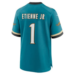 Travis Etienne Jr Jacksonville Jaguars Prowler Throwback Player Game Jersey - Teal Jerseys