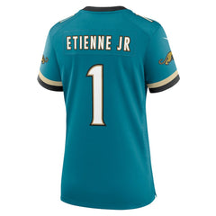 Travis Etienne Jr Jacksonville Jaguars Women's Prowler Throwback Game Jersey - Teal Jerseys