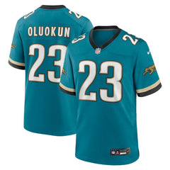 Foye Oluokun Jacksonville Jaguars Prowler Throwback Player Game Jersey - Teal Jerseys