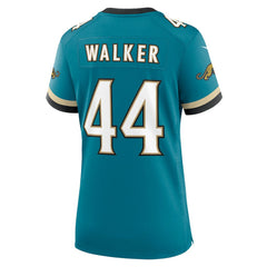 Travon Walker Jacksonville Jaguars Women's Prowler Throwback Game Jersey - Teal Jerseys