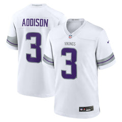 Jordan Addison Minnesota Vikings Alternate Game Player Jersey - White Jerseys