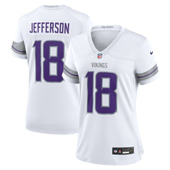 Justin Jefferson Minnesota Vikings Women's Alternate Game Player Jersey - White Jerseys