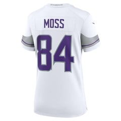 Randy Moss Minnesota Vikings Women's Alternate Retired Player Game Jersey - White Jerseys