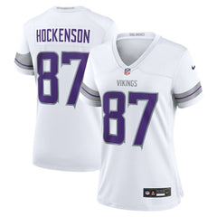 T.J. Hockenson Minnesota Vikings Women's Alternate Game Player Jersey - White Jerseys