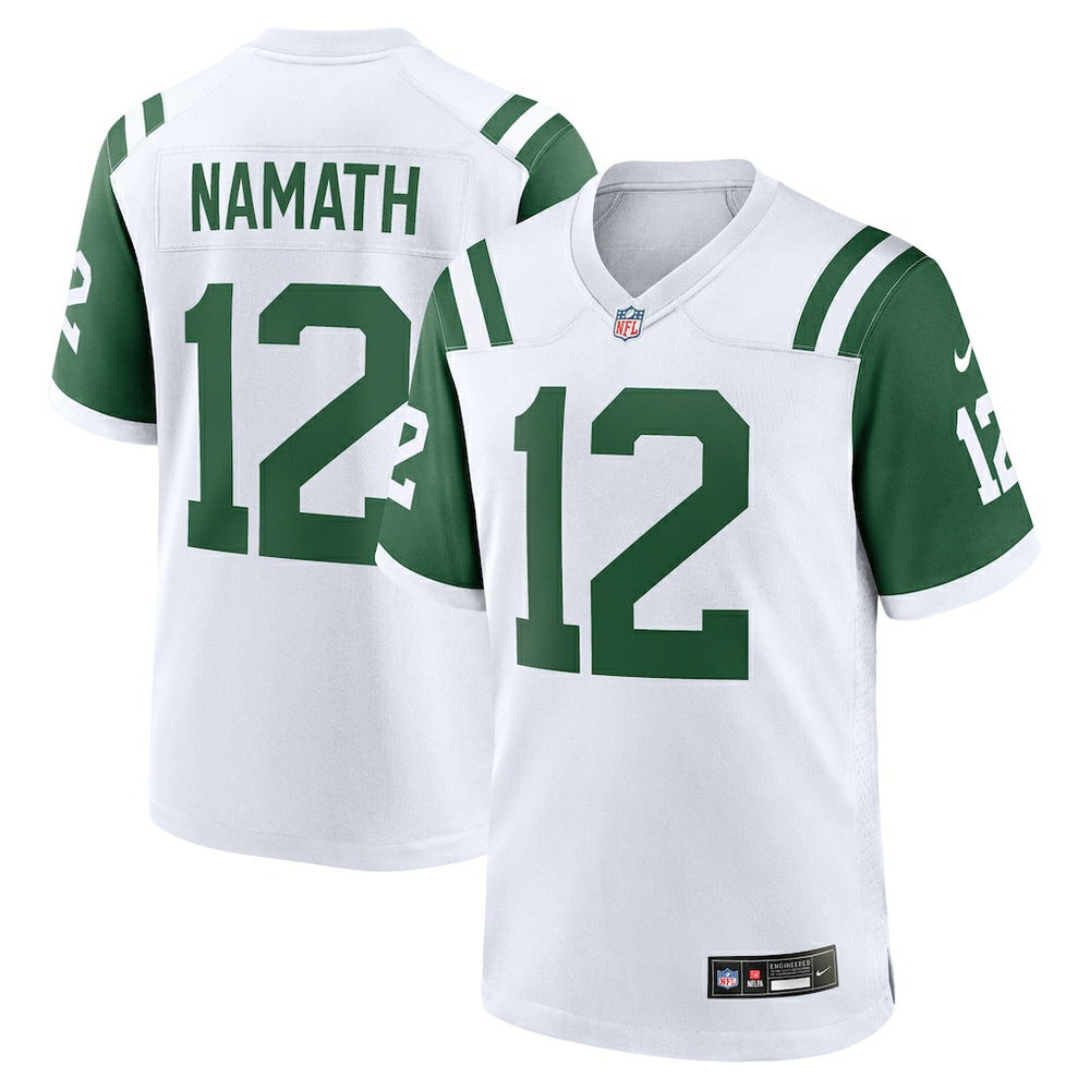 Joe Namath New York Jets Classic Alternate Retired Player Game Jersey - White Jerseys