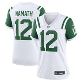 Joe Namath New York Jets Women's Classic Alternate Retired Player Game Jersey - White Jerseys