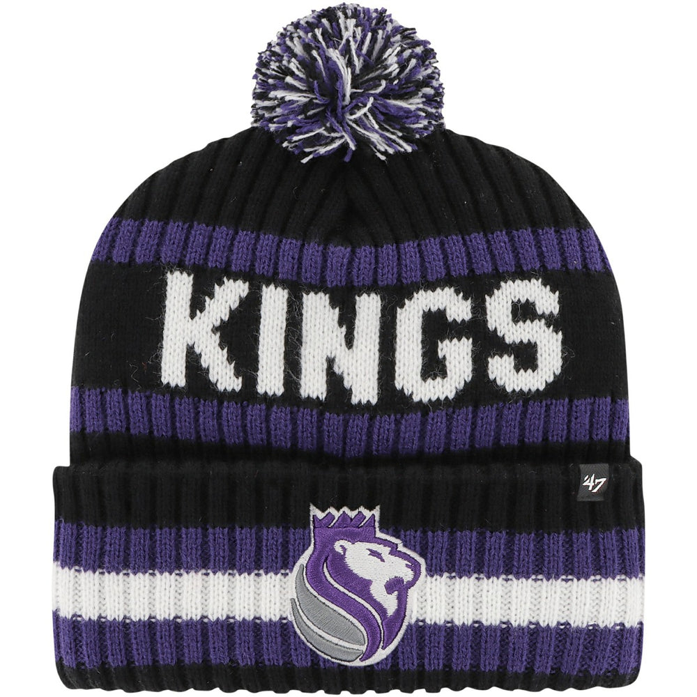 Sacramento Kings '47 Bering Cuffed Knit Hat with Pom Black - 47 brand outlet