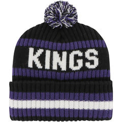 Sacramento Kings '47 Bering Cuffed Knit Hat with Pom Black - 47 brand outlet
