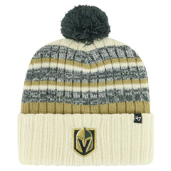 Vegas Golden Knights '47 Tavern Cuffed Knit Hat with Pom - Cream | US 200568115