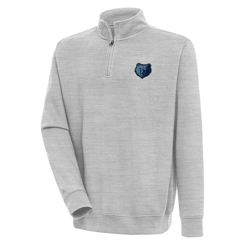 Memphis Grizzlies Antigua Victory Quarter-Zip Pullover Top Heather Gray outlet