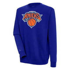 New York Knicks Antigua Victory Pullover Sweatshirt Blue outlet