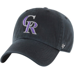 Colorado Rockies '47 Youth Clean Up Adjustable Hat - Black Hats