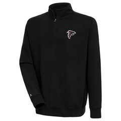 Atlanta Falcons Antigua Victory Quarter-Zip Pullover Top - Black Pullover