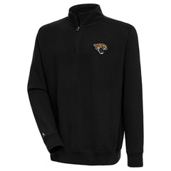 Jacksonville Jaguars Antigua Victory Quarter-Zip Pullover Top - Black Pullover