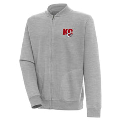 Kansas City Chiefs Antigua Victory Full-Zip Jacket - Heather Gray Jackets