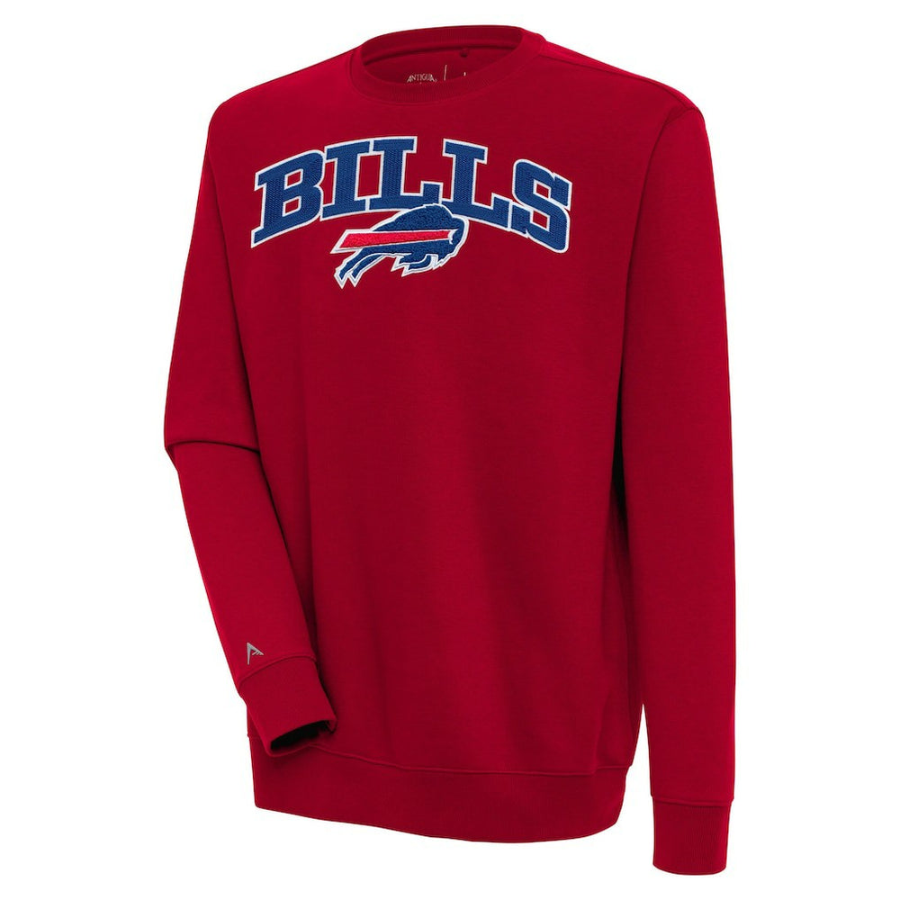 Buffalo Bills Antigua Victory Chenille Pullover Sweatshirt - Red Pullover