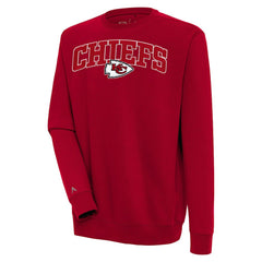 Kansas City Chiefs Antigua Victory Chenille Pullover Sweatshirt - Red Pullover