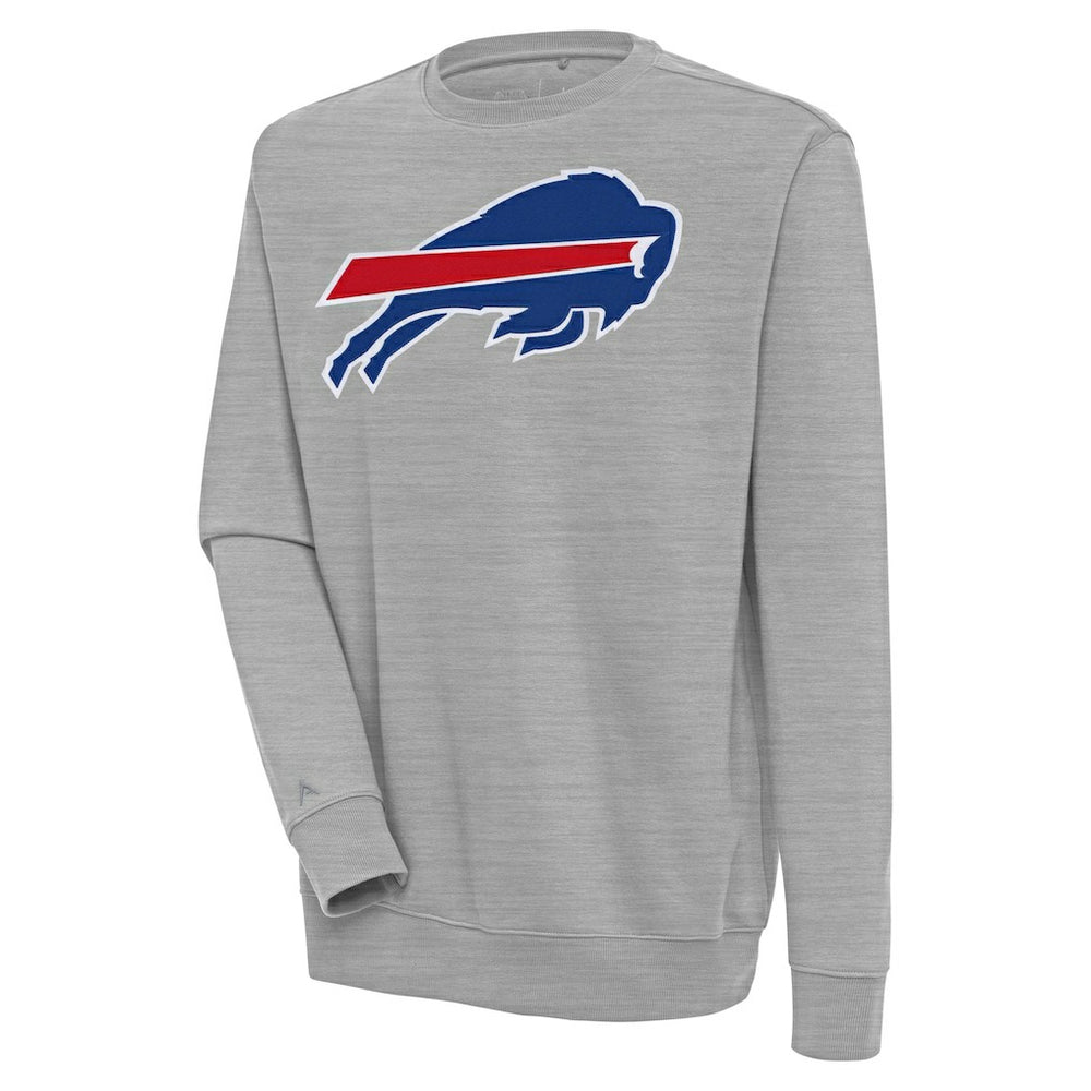 Buffalo Bills Antigua Victory Pullover Sweatshirt - Heather Gray Pullover