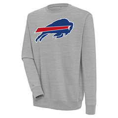 Buffalo Bills Antigua Victory Pullover Sweatshirt - Heather Gray Pullover