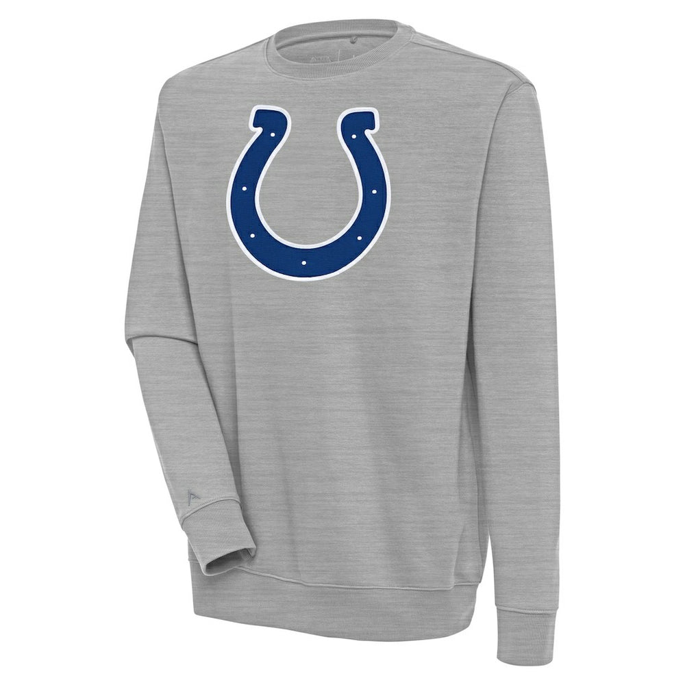 Indianapolis Colts Antigua Victory Pullover Sweatshirt - Heather Gray Pullover