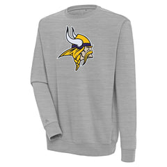 Minnesota Vikings Antigua Victory Pullover Sweatshirt - Heather Gray Pullover