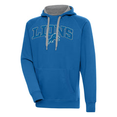 Detroit Lions Antigua Victory Pullover Hoodie - Blue Hoodies
