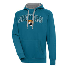 Jacksonville Jaguars Antigua Victory Pullover Hoodie - Teal Hoodies