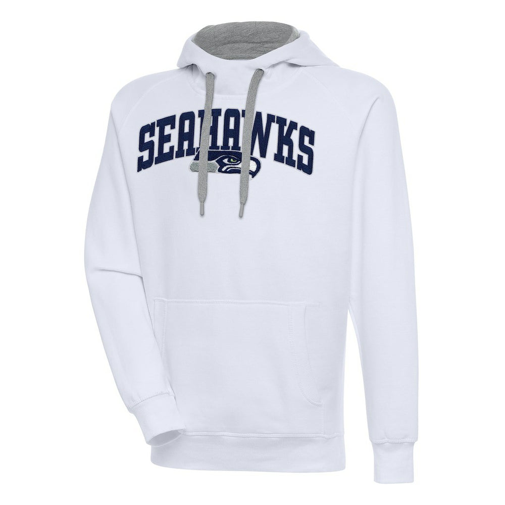 Seattle Seahawks Antigua Victory Pullover Hoodie - White Hoodies