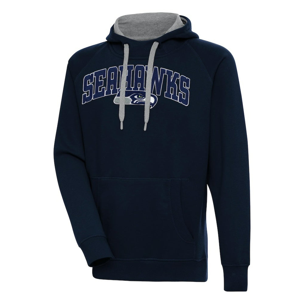 Seattle Seahawks Antigua Victory Pullover Hoodie - College Navy Hoodies