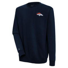 Denver Broncos Antigua Victory Pullover Sweatshirt - Navy Pullover