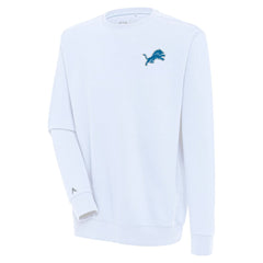 Detroit Lions Antigua Victory Pullover Sweatshirt - White Pullover
