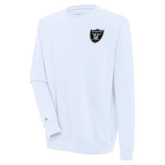 Las Vegas Raiders Antigua Victory Pullover Sweatshirt - White Pullover