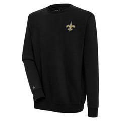 New Orleans Saints Antigua Victory Pullover Sweatshirt - Black Pullover
