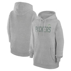 Green Bay Packers G-III 4Her by Carl Banks Women's Dot Print Pullover Hoodie - Heather Gray Hoodies