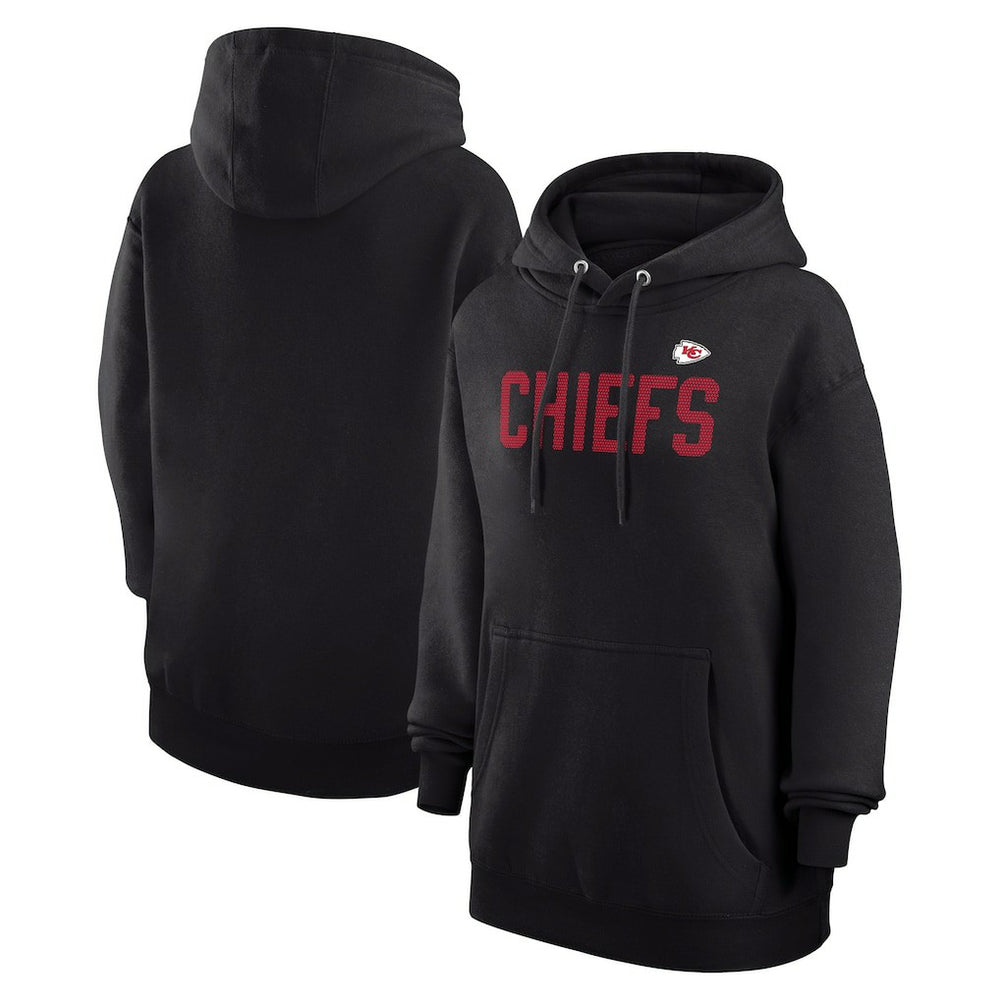Kansas City Chiefs G-III 4Her by Carl Banks Women's Dot Print Pullover Hoodie - Black Hoodies
