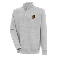 Vegas Golden Knights Antigua Victory Quarter-Zip Pullover Top - Heather Gray | US 200570802
