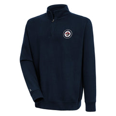 Winnipeg Jets Antigua Victory Quarter-Zip Pullover Top - Navy | US 200570805