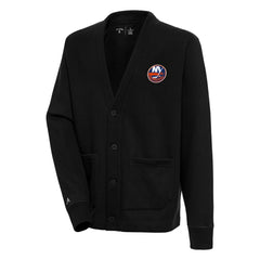 New York Islanders Antigua Victory Cardigan - Black | US 200570885