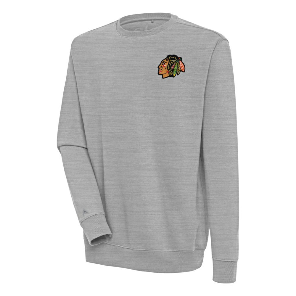 Chicago Blackhawks Antigua Victory Pullover Sweatshirt - Heather Gray | US 200570998