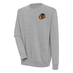 Chicago Blackhawks Antigua Victory Pullover Sweatshirt - Heather Gray | US 200570998